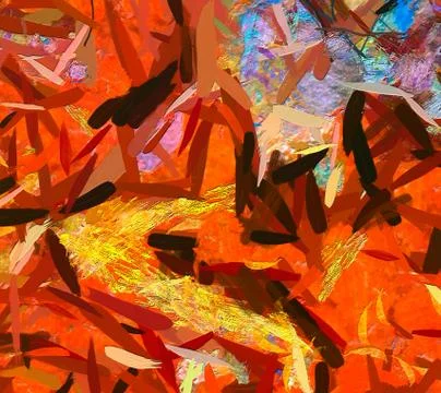 Abstract drawing texture with chaotic real paint brush strokes. Wall fine art Stock Illustration