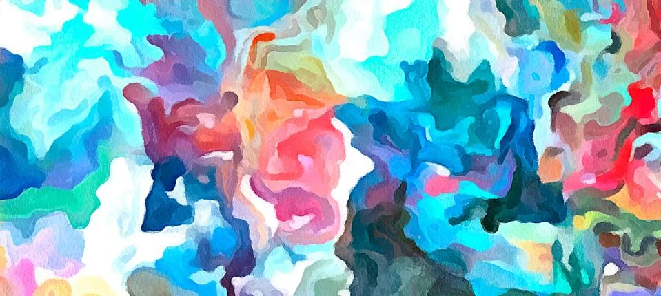 Abstract drawing texture with chaotic real paint brush strokes. Wall fine art Stock Illustration