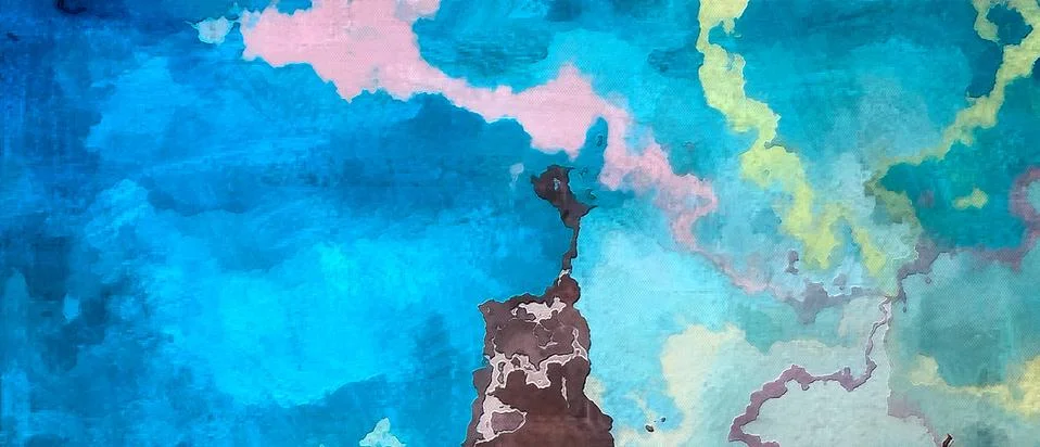 Abstract drawing texture with chaotic real paint brush strokes. Wall fine art Stock Illustration