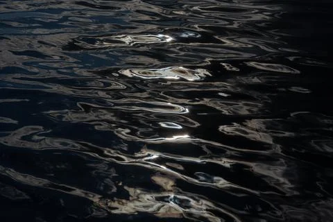 Abstract drawings of reflections of waves on the surface of the water Stock Photos