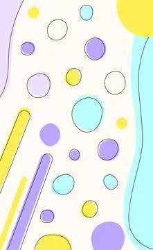Abstract drawn geometric shapes of different colors - Vector Stock Illustration