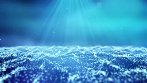 Abstract dreamy particle light ray fluid dynamic background material Stock Footage 334035000