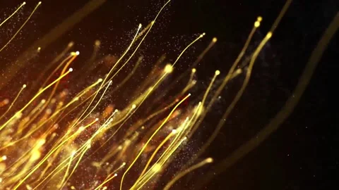 Abstract dreamy particle light ray fluid dynamic background material 스톡 동영상 334035001