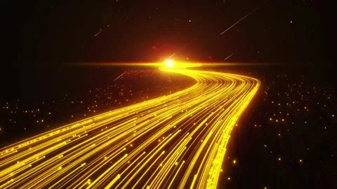 Abstract dreamy particle light ray fluid dynamic background material Stock Footage 334035032