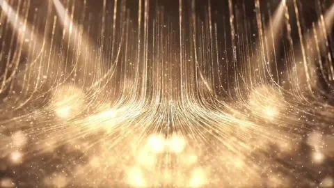 Abstract dreamy particle light ray fluid dynamic background material Video stock 334035056