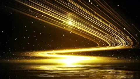 Abstract dreamy particle light ray fluid dynamic background material Stock Footage 334035063