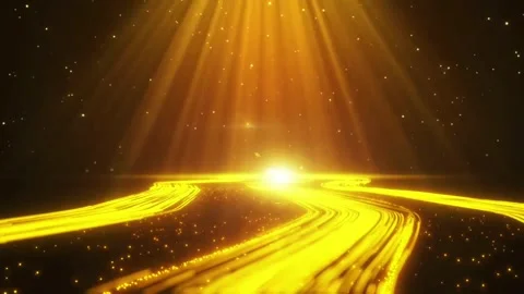 Abstract dreamy particle light ray fluid dynamic background material Stock Footage 334035066