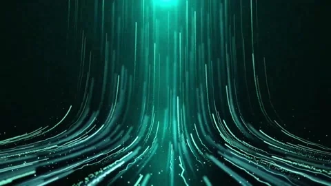 Abstract dreamy particle light ray fluid dynamic background material Stock Footage 334035068