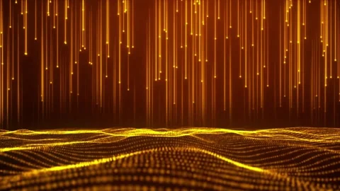 Abstract dreamy particle light ray fluid dynamic background material Stock Footage 334035072