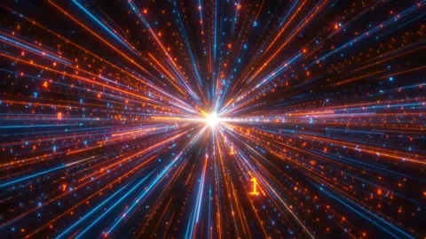 Abstract dreamy particle light ray fluid dynamic background material Stock Footage 334035086