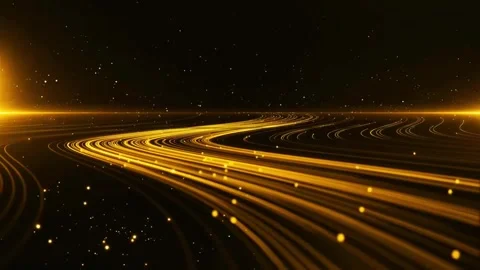 Abstract dreamy particle light ray fluid dynamic background material Stock Footage 334035091