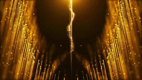 Abstract dreamy particle light ray fluid dynamic background material Stock Footage 334035096