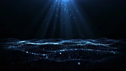 Abstract dreamy particle light ray fluid dynamic background material Stock Footage 334035101