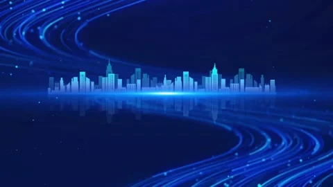 Abstract dreamy particle light ray fluid dynamic background material Stock-Footage 334035118