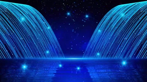 Abstract dreamy particle light ray fluid dynamic background material Video stock 334035135