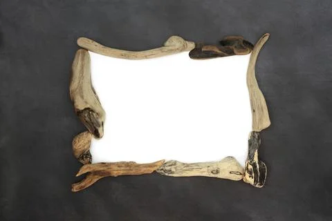 Abstract Driftwood Rectangular Frame Stock Photos
