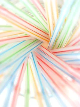 Abstract drinking straws Stock Photos