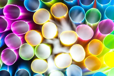 Abstract drinking straws Stock Photos