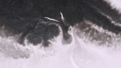 Abstract drip acrylic ink liquid droplets water Stock Footage 314998815