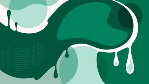 Abstract drip-wave seamless geometric pattern, colorful emerald color Illustrazione stock