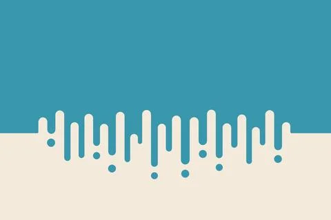 Abstract dripping paint effect with rounded vertical lines and dots 스톡 일러스트