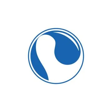 Abstract drop motion water logo vector Stock Illustration