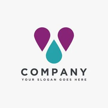 Abstract drop shape, nature logo icon vector element template Stock Illustration