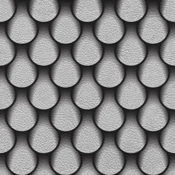 Abstract drops stacked for seamless background, surface white leather Stockillustratie