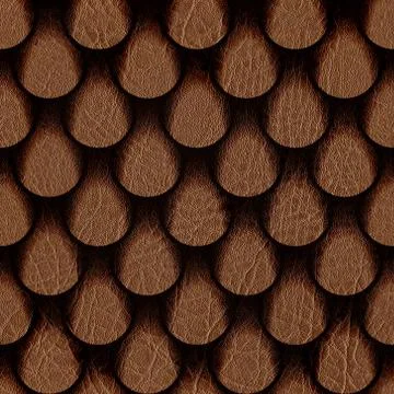 Abstract drops stacked for seamless background, surface brown leather Stock Illustration