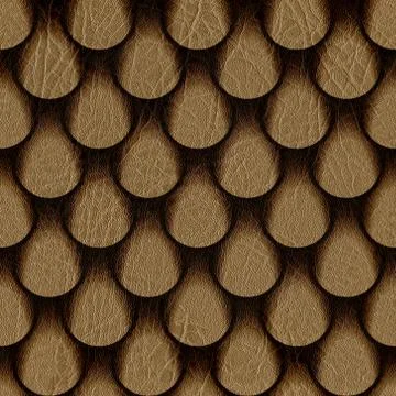 Abstract drops stacked for seamless background, surface beige leather Stock Illustration