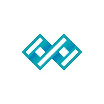 Abstract Dual Diamond Shape Symbol Design Stock Illustration