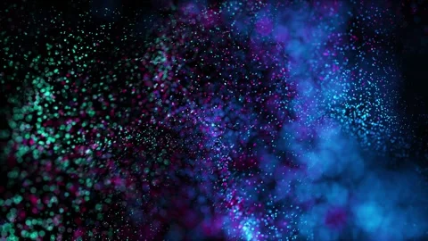 Abstract dust fractal waves flow particles video Stock Footage 280387907