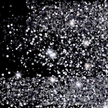 Abstract dust grains with bokeh effect, smoothly moving in space blurred pa.. Stock-Illustration