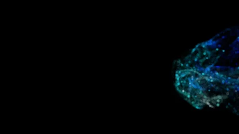 Abstract Dust Particles Background. Blue Bokeh Particles Background. Loop Video stock 125972530