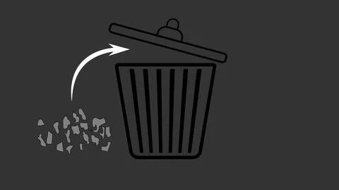 Abstract dustbin icon. Trash can icon dustbin illustration trendy dustbin. Stock-Illustration