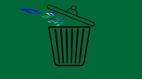 Abstract dustbin icon. Trash can icon dustbin illustration trendy dustbin. Stock-Illustration
