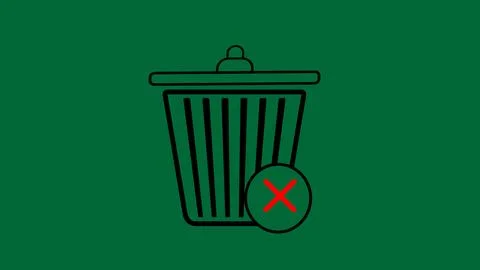 Abstract dustbin icon. Trash can icon dustbin illustration trendy dustbin. Stock-Illustration