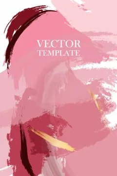 Abstract dusty pink Fluid creative template, cards, color covers set. Geometric Stock Illustration