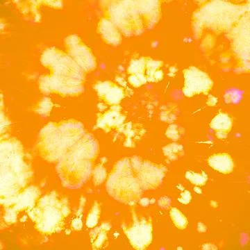 Abstract Dye. Hippie Circular Patterns. Yellow Stock Illustration