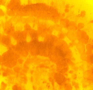 Abstract Dye. Hippie Spiral Background. Yellow Stock Illustration