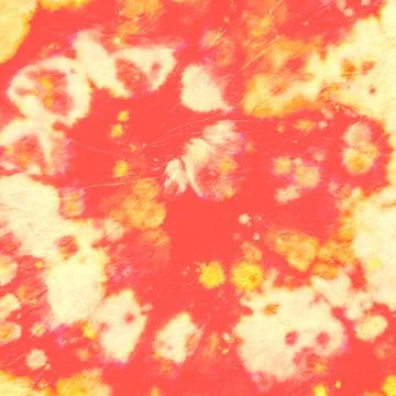 Abstract Dye. Hippie Spiral Patterns. Yellow Stock Illustration