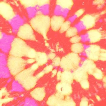 Abstract Dye. Hippie Swirl Pattern. Yellow Batik Stock Illustration