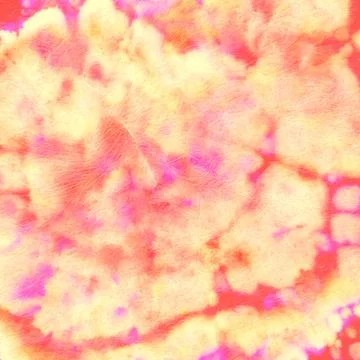 Abstract Dye. Hippie Swirl Patterns. Orange Batik Stock Illustration