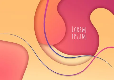 Abstract dynamic 3D gradient color wave shape background and texture Stock Illustration