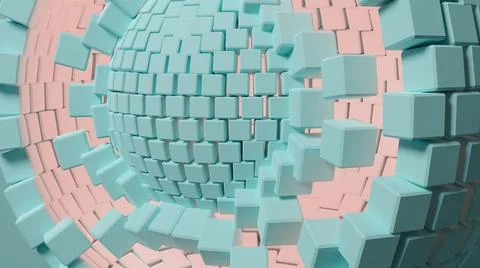 Abstract dynamic 3D Illustration. Stock Illustration