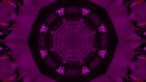 Abstract dynamic 3d illustration of replicating purple spherical patterns Stock Footage 149154895