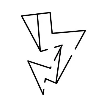 Abstract dynamic arrow lines forming a modern design Stock Illustration