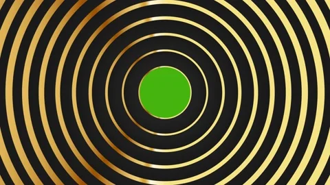 Abstract dynamic background circle with gold line and chromakey intro 4K Stock Footage 221606025