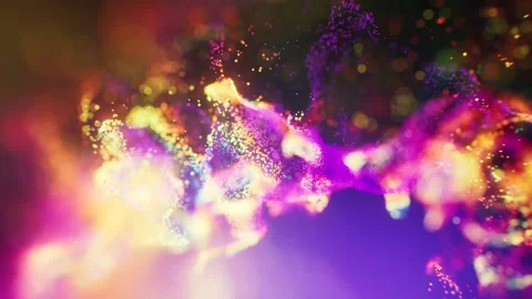 Abstract dynamic background with colorful particle movement, creating a vib.. Stock Footage 328332646