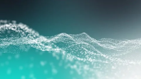 Abstract dynamic background of glowing gray magical waves on dark background 動画素材 282443516